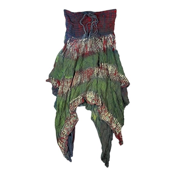 Boho Indie Fairycore Flowy Sequined Halter Dress Size Large - Picture 5 of 8